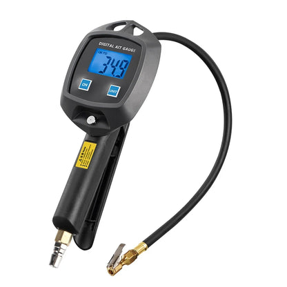 Multi-Unit Tire Inflator Gauge 0-18Kg/cm² 0-1800KPA 0-255PSI 0-18Bar Digital Display For Car Bike Tire Pressure Monitoring