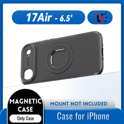 Quad-style Motocycle/Bike Magnetic Shockproof Case For iPhone 17 16 15 14 ProMax Charging Protective Cover with Lock-in Design