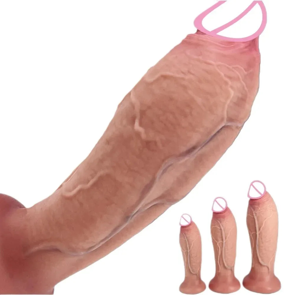 Realistic Anal Silicone Dildo Soft Huge Penis Suction Cup Vagina Adult Masturbator Cock Big Dick Butt Plug Sex Toys For Woman18+