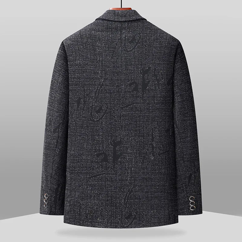 The new men's two-button single-row-closure smart business tailored suit coat is suitable for daily wear.