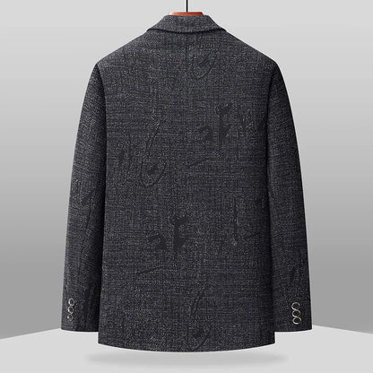 The new men's two-button single-row-closure smart business tailored suit coat is suitable for daily wear.