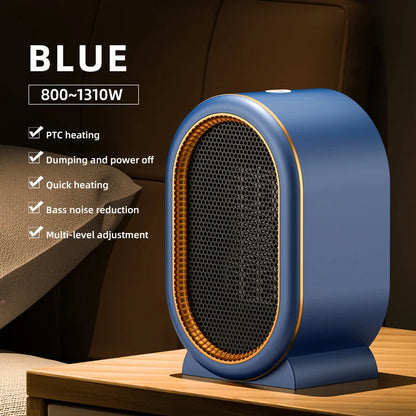 Portable Desktop Ceramic PTC Household High Power 1300W Heater Quick Heat Electric Heater Small Fan Heater