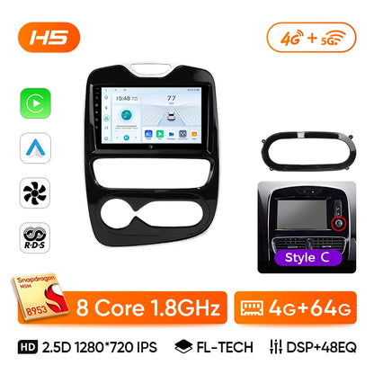 Ainavi Car Radio For Renault Clio 4 2012 2013 2014 2015 2016 2017 2018 Wireless Carplay Android Auto Multimedia 2 Din autoradio