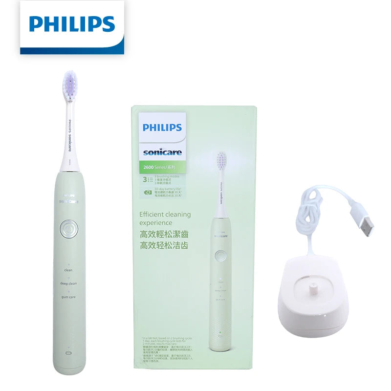 Philips HX2411 Electric Toothbrush Waterproof Rechargeable Oral Cleaning 2-minute Timer with 3Modes Giving Valentine's Day Gifts