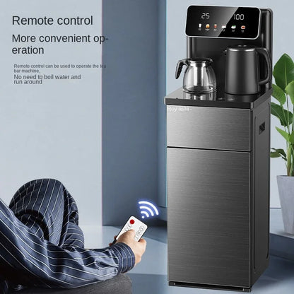 Home Tea Bar Multifunctional Smart Remote Control Standing Water Dispenser with  Dual Display Colorful Large Screen Cold and Hot