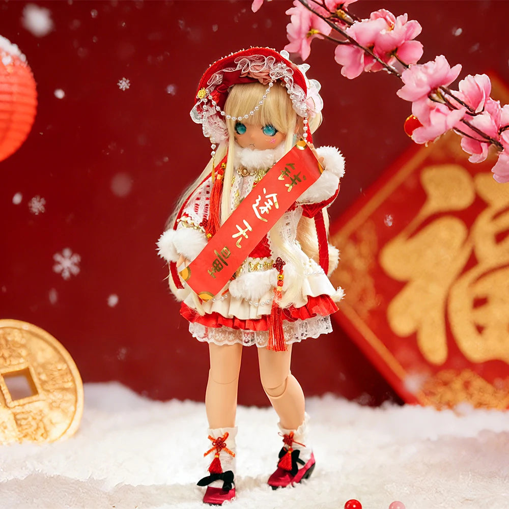 ICY DBS 1/4 BJD Dream Fairy Doll  Anime Toy Articulated Doll Holiday-Themed Doll Includes Clothing and Shoes 40cm SD