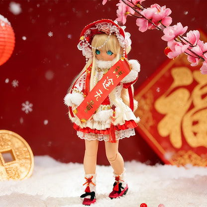 ICY DBS 1/4 BJD Dream Fairy Doll  Anime Toy Articulated Doll Holiday-Themed Doll Includes Clothing and Shoes 40cm SD