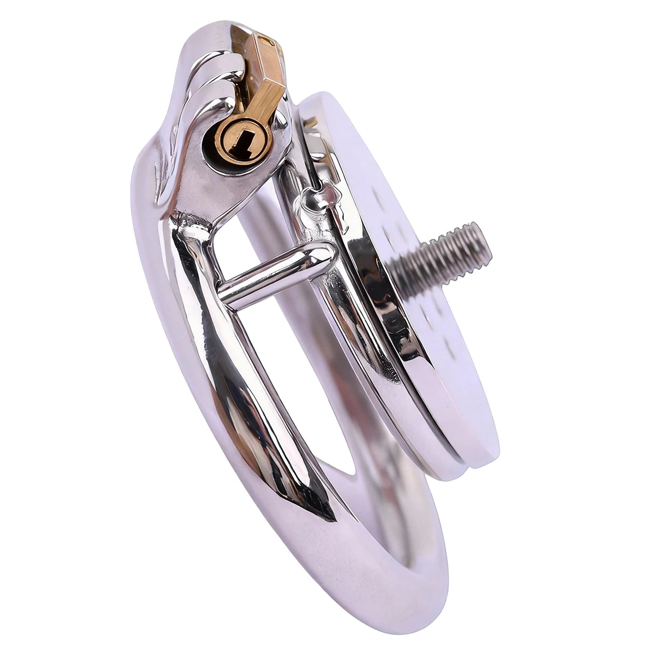 FRRK NO-More-Negative Flat Chastity Cage Attached with Silicone Skin Realistic Dildo For Men Penis Decoration BDSM Sex Products
