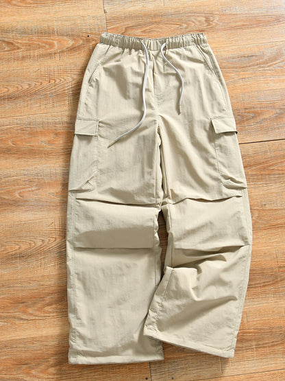 Warm Duck down Winter Outdoor Leisure Skiing Workwear Trousers Trendy Men's Workwear Long Pants Fashionable Urban Style