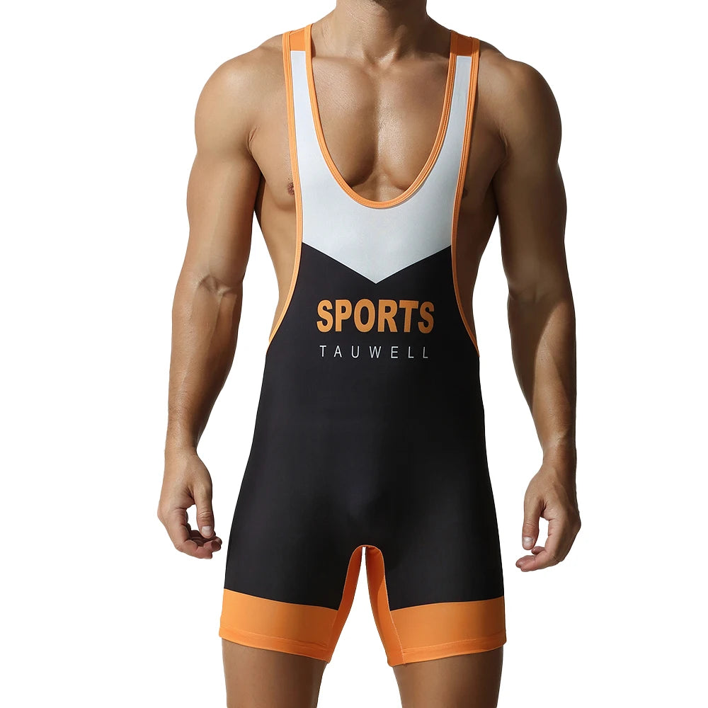 Men's one-piece shapewear, one-piece vest, high elasticity, tight fitting sports and fitness one-piece swimsuit