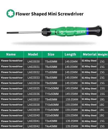 LAOA 1pcs precision screwdriver SL1.0-4.0 screwdriver phillips mini screwdriver phillips screwdriver plum blossom T5-T20