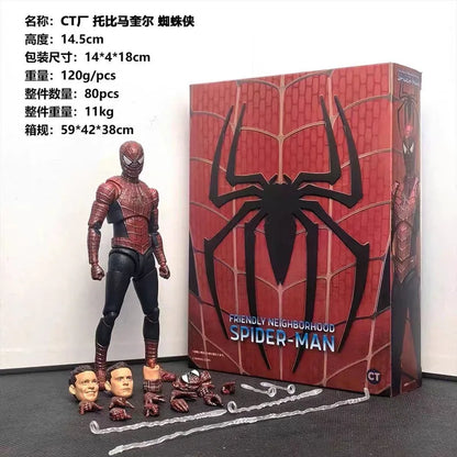 Ct Spider-Man S.H.F Classic Tobey Maguire Spiderman Shf Anime Action Figures Statue Figurine Model Collection Decorate Toy Gift