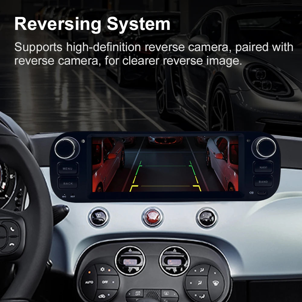 For Fiat Panda 2013-2020  Auto Multimedia Player  6.86" Touch Screen Steering Wheel Control Car GPS Navigation  Bluetooth Call
