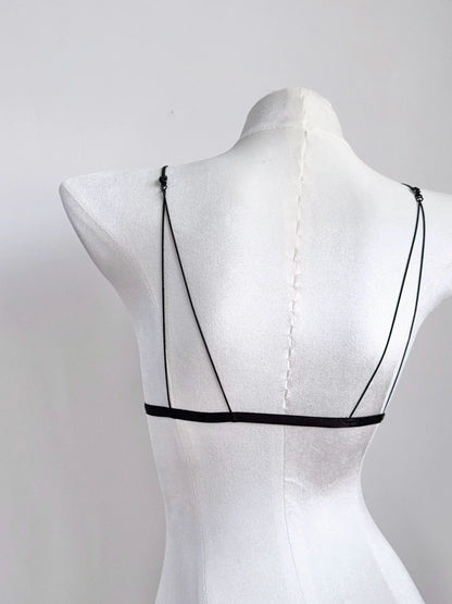 Conjunto Lingerie Mulher Fecho Frontal Renda Francesa Taça Triangular Sem Aro Alças Finas Espalda Melhorada Levemente