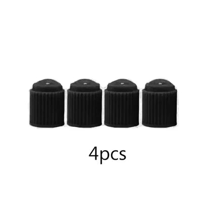 4-1000Pcs Car Tire Valve Plastic Black Bike Tyre Valve Caps with O Rubber Ring Covers Dome Shape Dust for Car Motorcycles