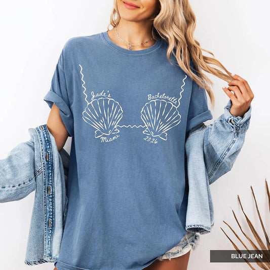 Personalized Custom Beach Bachelorette Shirts Bikinis Last Toast on the Coast Party Gift Tops Cotton Y2K T-Shirts Streetwear