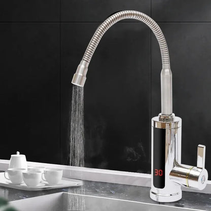 360° Rotation Electric Faucet Heater For Instant Hot Water 3KW with LCD Display for Energy Saving