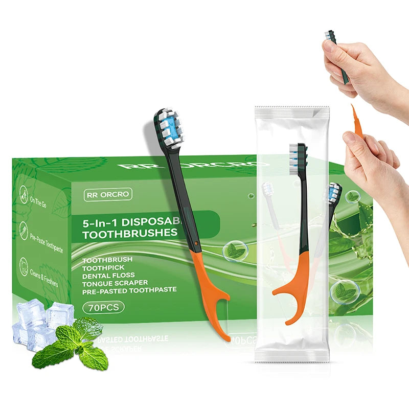 Exploded Bead Toothbrush Disposable Adult Cleaning Tooth brush Portable Travel Brush Head With Dental Floss