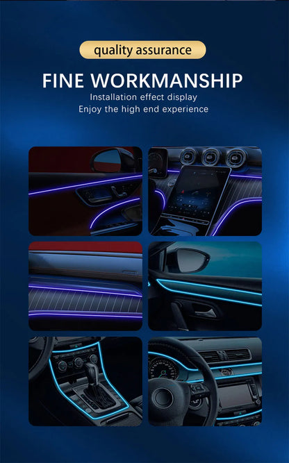 1M 3M 5M Car Fiber Optic led strip Atmosphere light for flexible AUTO interior Lamp Party decoration lights Neon strips 5V USB
