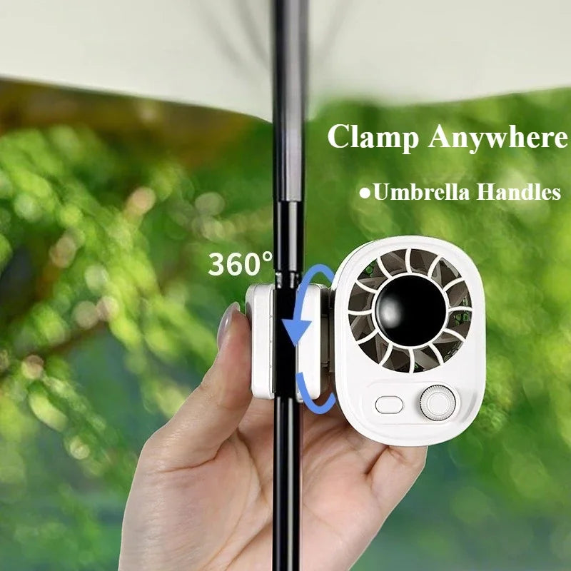 Eary Portable Car Clip On Fan With 1800mAh 360 Rotate 100 Speeds Wind Adjustable USB Rechargeable Summer Cooler Fan Car Electric