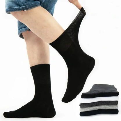 3/6Pairs Prevent Varicose Veins Socks Mens Diabetics Patients Cotton Loose Mouth Sock Man Women Comfort Meias