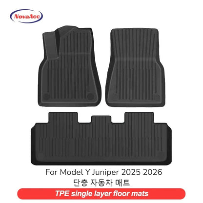 NovaAcc for Tesla Model Y Juniper 2025 2026 Model 3 Highland Floor Mats Trunk Mats Cargo Liners TPE All Weather Water Proof