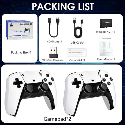 2026 New Retro Gaming Console with 23 Emulators & 20,000+ Built-in Games 4K HDMI 2.4G with Dual Wireless Controllers