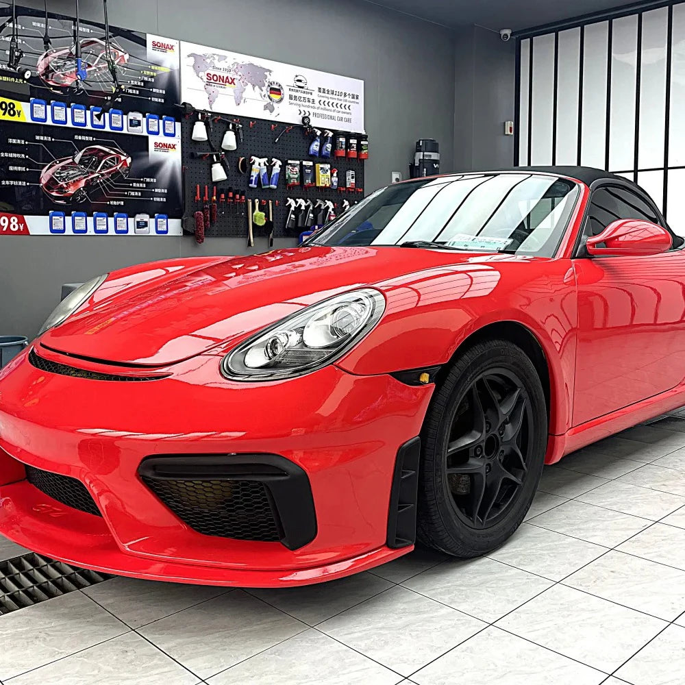 Red Series Wrap Vinyl Car Wrapping Film Bubble-free Vehicle Decoration PET Waterproof External Car Stickers Carbon Fiber Glossy