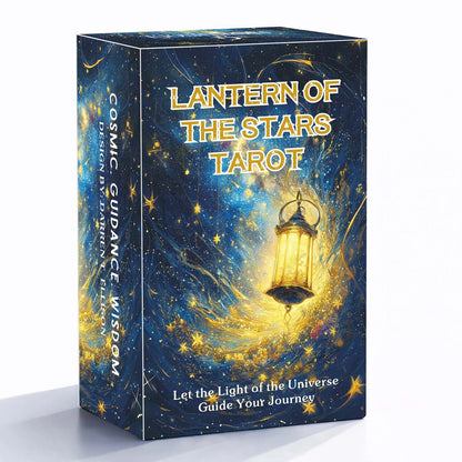 78 Card Deck, 13x8 Cm, Lantern of the Stars Tarot Cards, Traditional Symbolism with Bright Celestial Imagery, Card Game