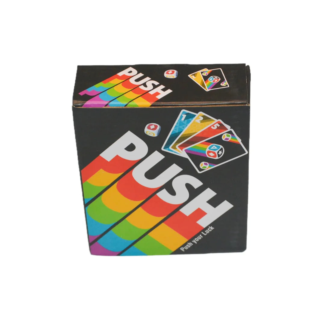 《Push 2024》, Card Game, Board Game, Interactive Game, Available in 6 Languages Including English, Spanish, French, German, Italian, and Dutch, Fast-Paced, Easy to Learn, Perfect for Parties