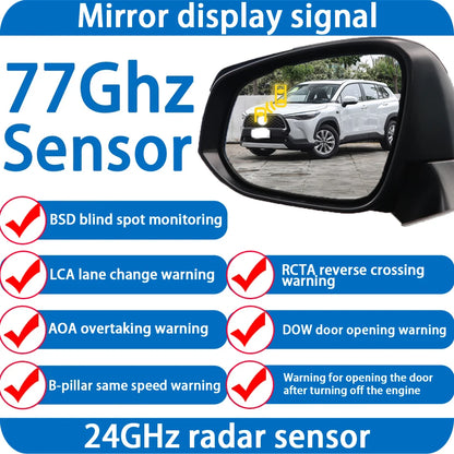 ZhuCamX DSM BSD Blind Spot Detection Monitoring Ultrasonic Warning Lane Assist System