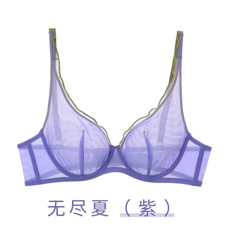 Women Summer Lingerie Set Push Up Bra Comfort Lift Seamless Push Up Bra for Women Full Cup No Underwire Ultra Thin Bra S-2XL Hot