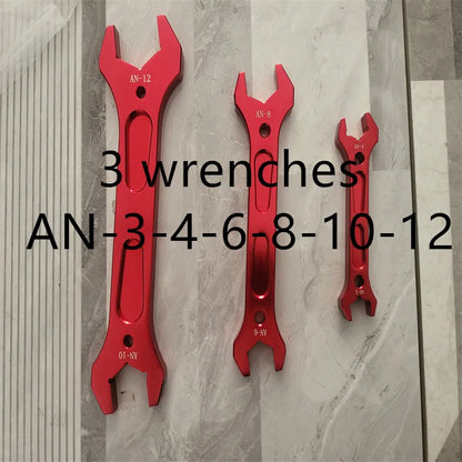 AN3 AN4 AN6 AN8 AN10 AN12 aluminum wrench joint tool socket wrench tool kit double head joint disassembly wrench Repair tools
