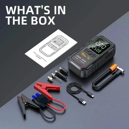 8000A Peak Wireless Jump Starter, Portable Car Battery Booster, All-in-One Emergency Power Supply, Backup Power for Vehicles。