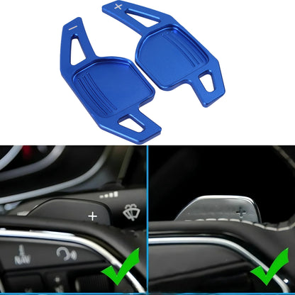 2Pcs Steering Wheel Paddles Extension Shifters For Audi A4 B8 A3 8P S3 A5 A6 S6 C6 Q5 A8 R8 TTS MK2 8J Avant DSG Car Styling