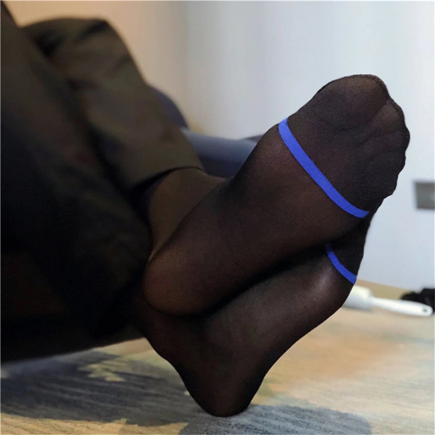 Toe Ring Socks Mature Man's High Class Outfit Business Style Rich Man  Fine Dress Socks Short Socks Daily