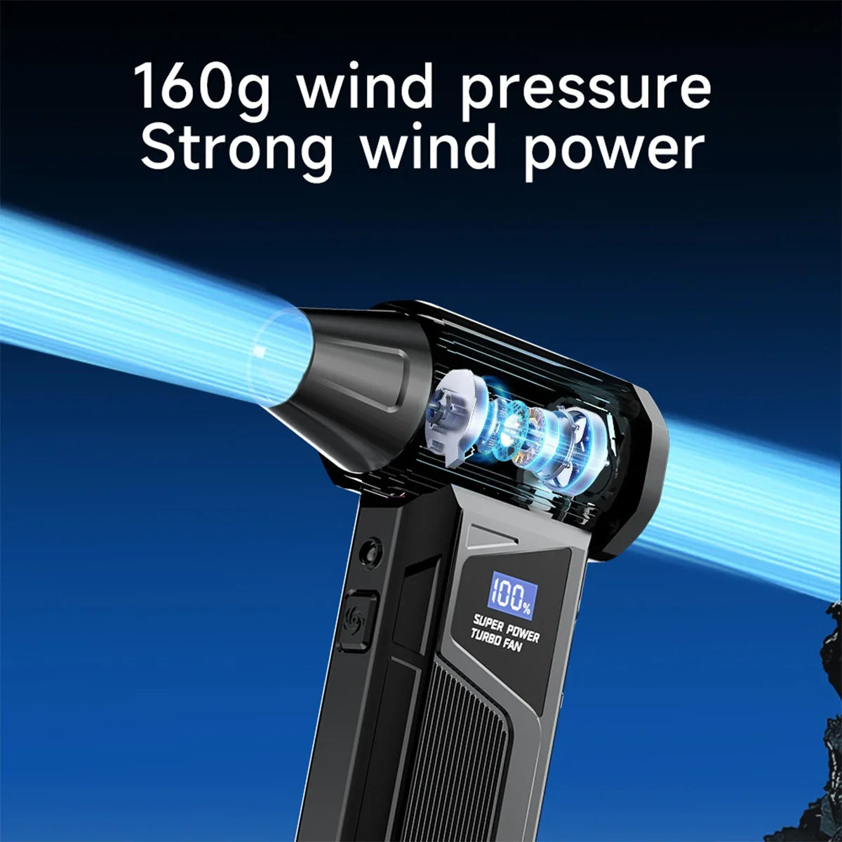 【2026 New】Brushless Wireless Jet Fan Turbo Air Blower For Car Cleaning With LED Light Digital Display Portable Outdoor BBQ Use