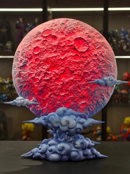 Jt Statue 39cm Dragon Ball Moon Anime Figure ABS LED Light Base Multi Color Changing Lamp Collection Model Toys Desktop Gifts