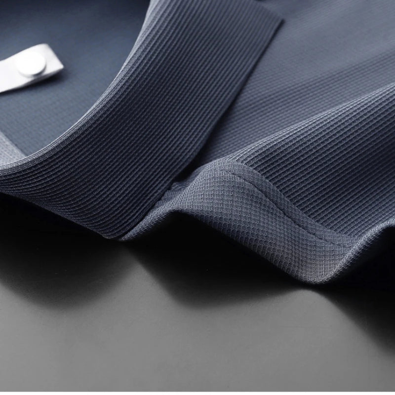 Men's Seamless Stretch Dress Shirt Long Sleeve Slim Fit Wrinkle-Free Button Down Business Casual Slim fit Shirts By Huafuge