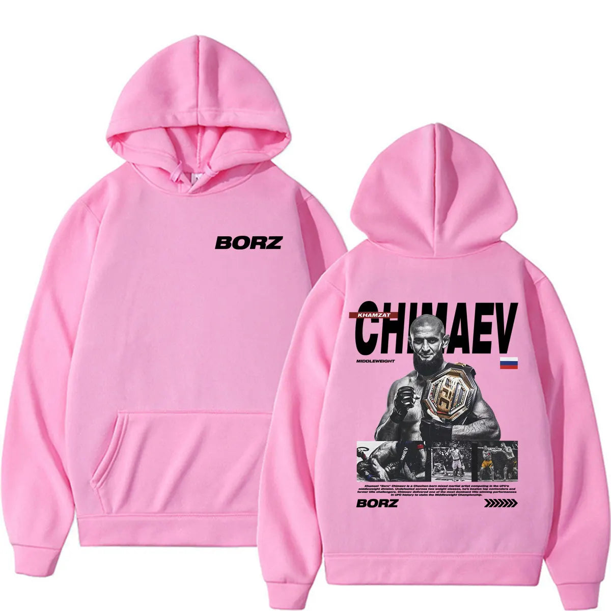 Limited Khamzat Chimaev Borz Logo Hoodies Men Women Casual Fleece Bodywarmer Pullovers Fashion Long Sleeve Sweatshirt Streetwear