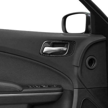 For Chrysler 300 (2011-2014) Car Center Console Gear Shift Panel Steering Wheel Cover Carbon Fiber Interior Sticker Accessories
