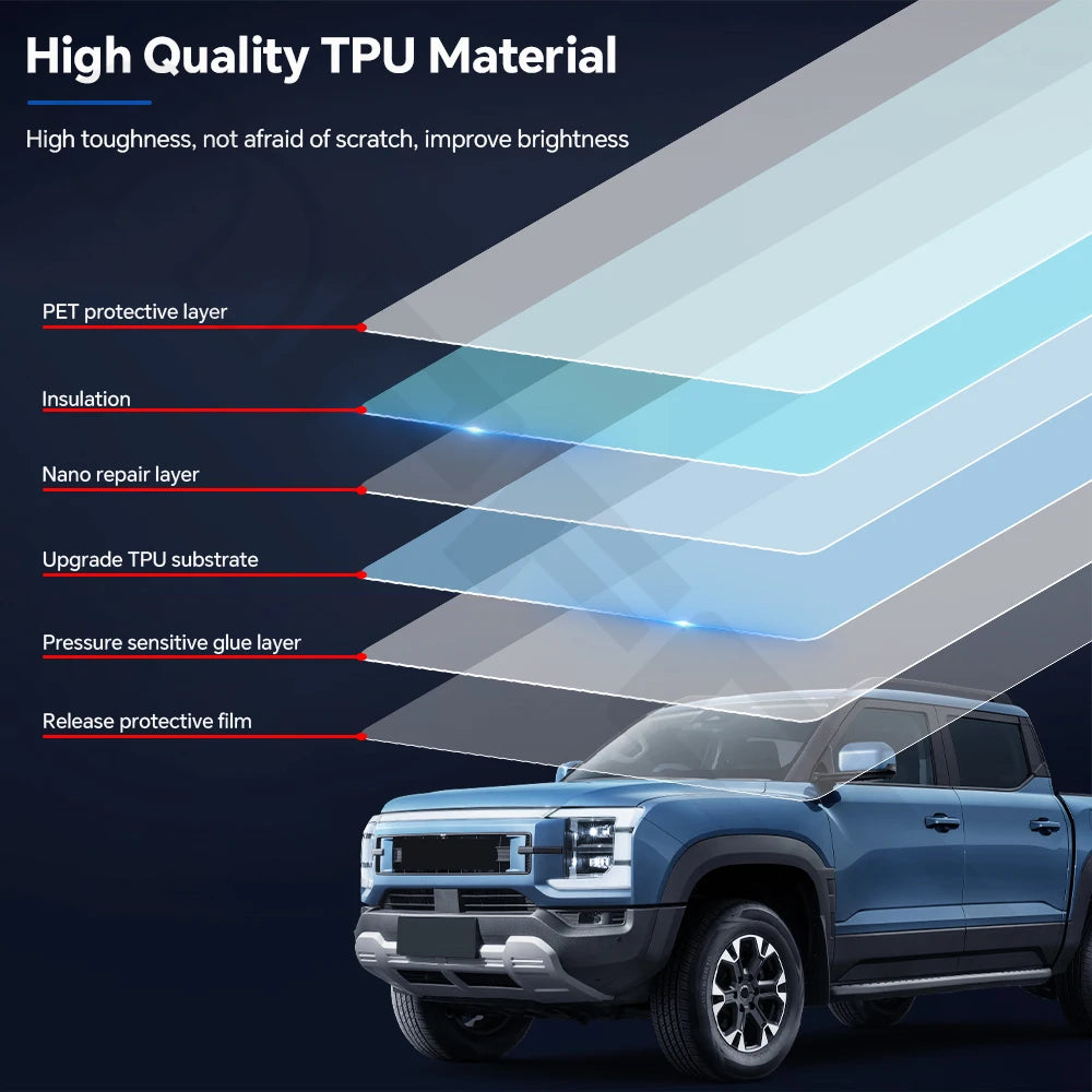 For BYD Shark 2024-2025 TPU Car Film 9Mil Pre-Cut Paint Protection Film Full Vehicle PPF Invisible Anti-scratch Vinyl Wrap Film