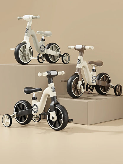 Happy Sport 2 In 1 Balance Bike Adjustable Seat Detachable Pedals With Led Lights And Music Convertible Tricycle Indoor Outdoor
