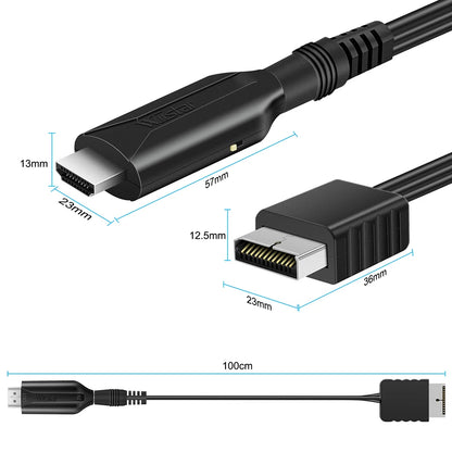 PS2 to HDMI Converter Adapter, PS2 to HDMI Cable PS2 to HDMI Support 1080P, Connecting a PS2 to a Modern TV with HDMI