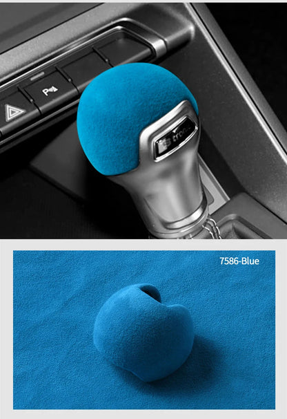 For Audi A3 Q2L S3 TT Sport Gear Shift Knob Boot Cover Trim Sticker Made of Alcantara Car Premium Interior Tuning Accessories