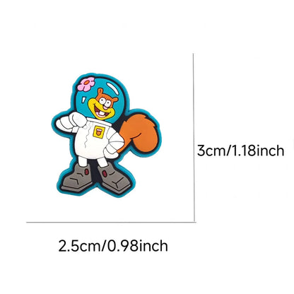 Hot Sales Potdemiel Cartoon Cute Sponge Series PVC Shoe Charms Accessories DIY Creativity Shoe Decorations Buckle Gifts
