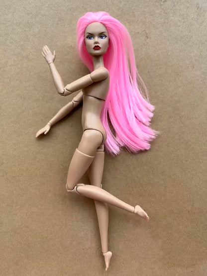 Poppy Good Makeup Head With Beige Yoga Slim Doll Body 1/6 Doll Figures Collective Toys Colorful Hair Doll Heads