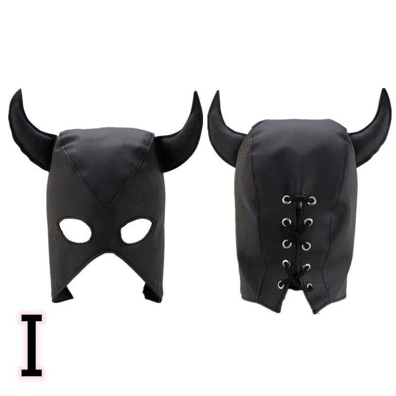 Head Mask BDSM Hood Restraint Strap Erotic Sex Toys For Woman Couples Bondage Set Mouth Gag Ball Slave Adult Game Sex Products