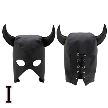 Head Mask BDSM Hood Restraint Strap Erotic Sex Toys For Woman Couples Bondage Set Mouth Gag Ball Slave Adult Game Sex Products