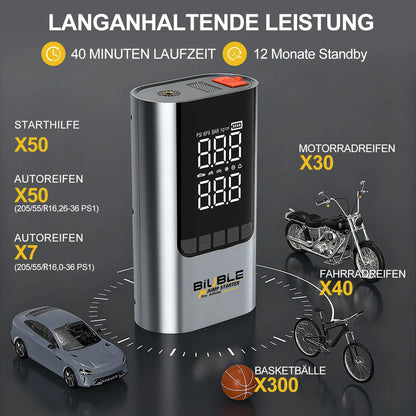 Portable Jump Starter Power Bank 150PSI Air Pump Booster External Battery Booster Super Capacity Motorcycle Jump Start